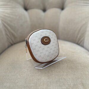 VTG Auth GUCCI Supreme GG Micro Monogram Coated Canvas MINI Zip Coin Purse